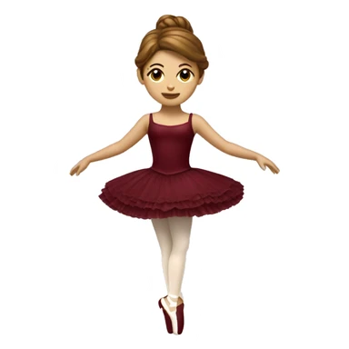 burgundy music box with white ballerina standing back sticker
