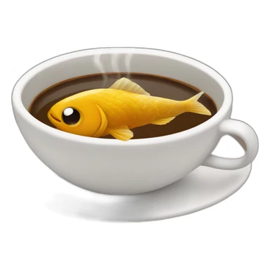 Fish swimming in coffee  sticker