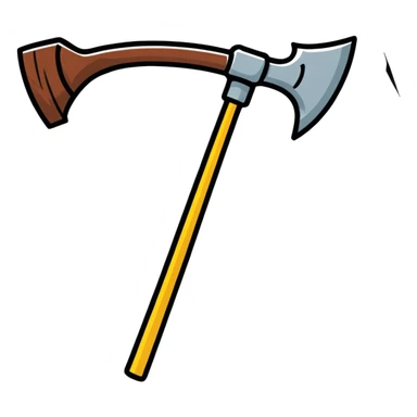 cartoon sticker of a head with a hammer hitting it, expressive face sticker
