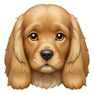Cocker blond triste sticker