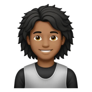 Je veut un garçon qui a des cheveux locks mi long c un renoi il porte un débardeur blanc et qui sourit sticker