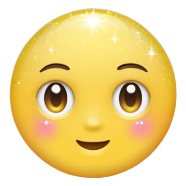 yellow glitter, sparkling effect, smooth gradient colors, rounded and cute appearance, simple white background, high-resolution.
 sticker