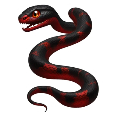 Black and red gothic snake sticker