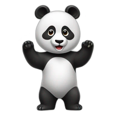 Un panda qui fait de la gymnastique  sticker