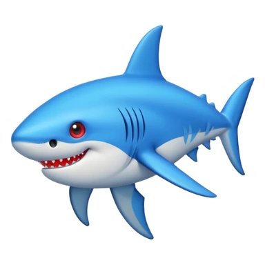 Crea un tiburón con ojos de corazón sticker