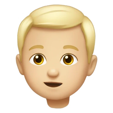 a white blond baby side eyeing facing the left with his eyes wide open sticker