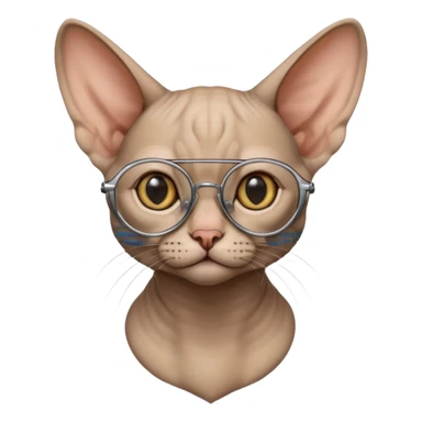 sfenks cat with glasses sticker