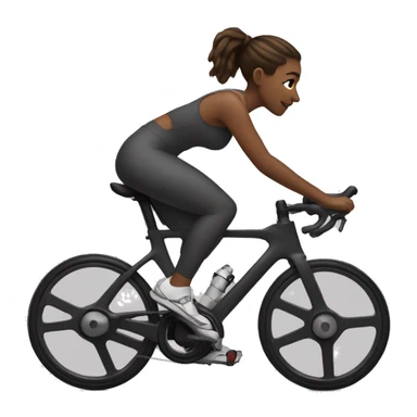 Girl indoor cycling on a bike  sticker