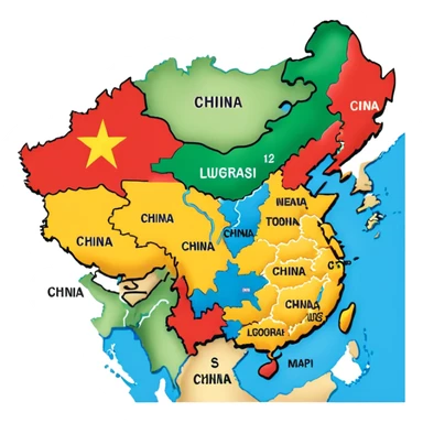 china map sticker