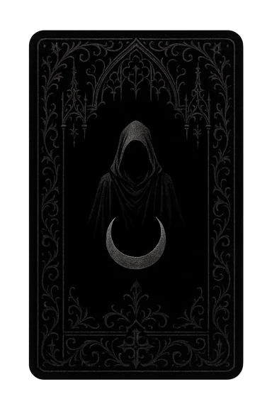 goth black tarot card sticker