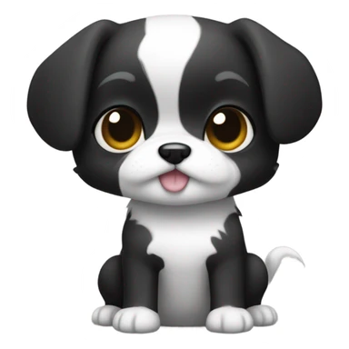 À Little chiuaua that is black and White and super cute sticker