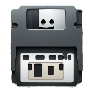 black floppy disk sticker