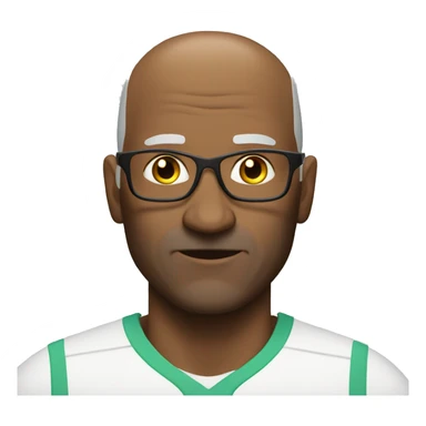 65yo man tennis bald no glasses sticker