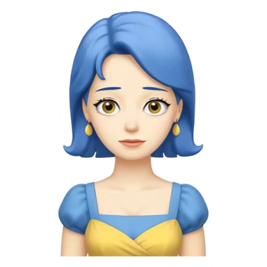 Marge Simpson with dress yellow sticker