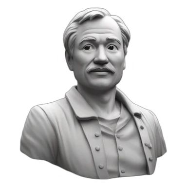 3d Satoshi Nakamoto bitcoin Bust Budapest, Hungary sticker