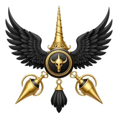 Holy Emblem with black wings and horn sticker