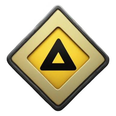 alert road sign tirangular shape, with yellow background and clear black color exclamation mark at center sticker