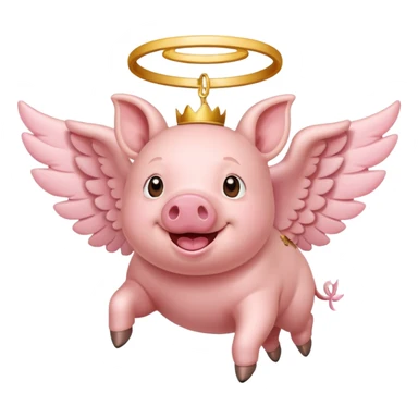 Flying pig sticker