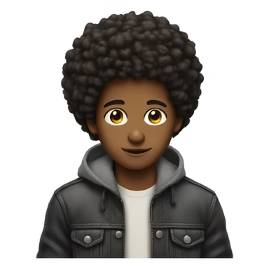 Afro boy Who don't care about sticker