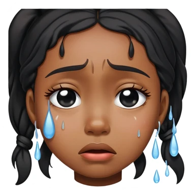 black girl crying sticker