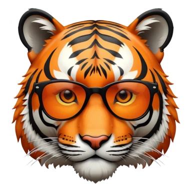 tiger head with dark sunglasses sticker