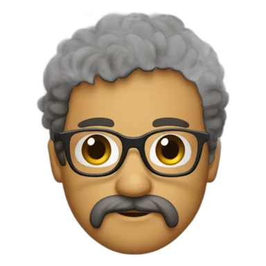 Adulto de poco pelo barba y gafas sticker