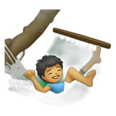 kid laying in hammock sticker