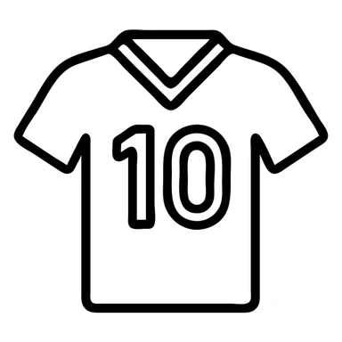Soccer jersey with number sticker