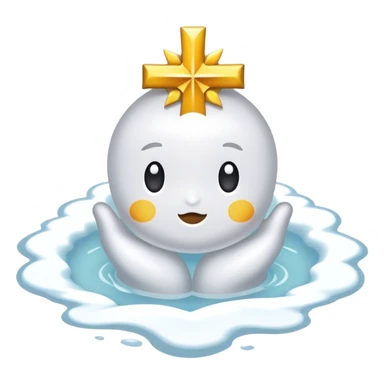 baptized emblem white sticker