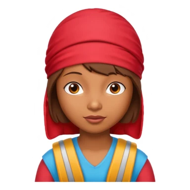 i want an emoji that shows dora the explorer with a red durag on, and next to her there are word that spell SYBAU sticker