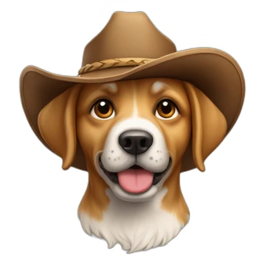 Chien avec un chapeau de cowboy  sticker