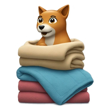 blanket on fox sticker