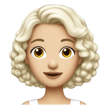 White coquette now sticker