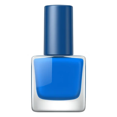 blue nail polish bottle sticker