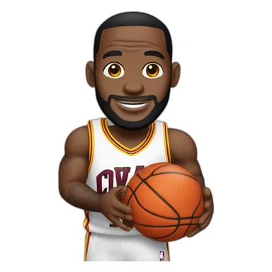 Lebron james holding a basketball sticker