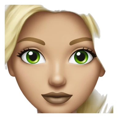 Realistic victoria secret model blonde green eyes  sticker