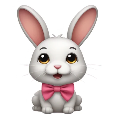 Cute Rabbit with bow sticker