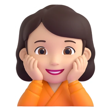 Smiling Indonesian child with dark hair sticker