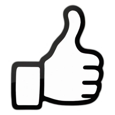 Thumbs up but the top is bent sticker