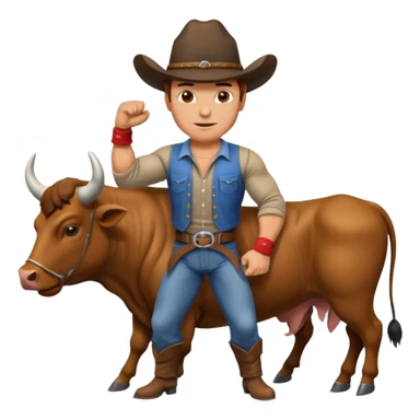 Vaqueiro derrubado o boi sticker