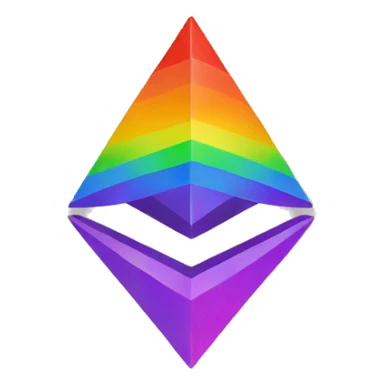ethereum symbol rainbow sticker