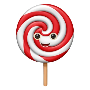 cute lollipop with eyes and mouth hair and personality sticker