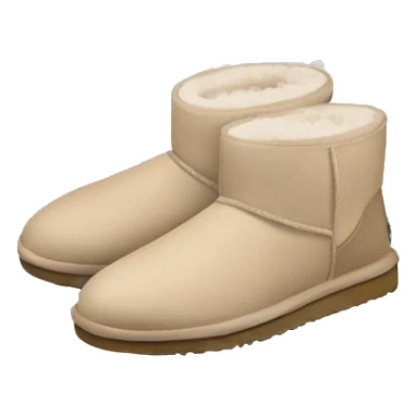 pastel beige mini ugg  sticker