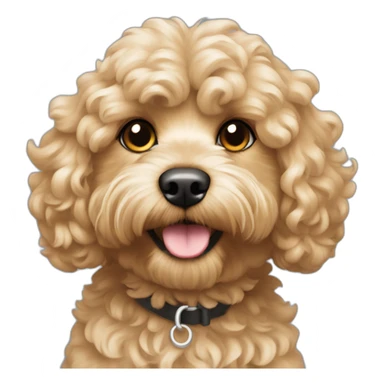 Curly Fur, Light blonde, Cavapoo sticker