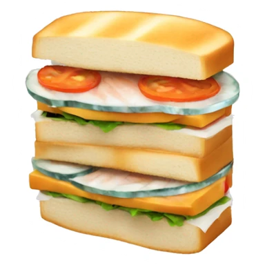 sandwich with fish sticker