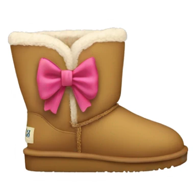 Uggs with a bow sticker