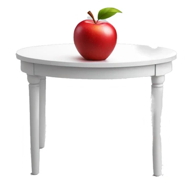 red apple on white table sticker