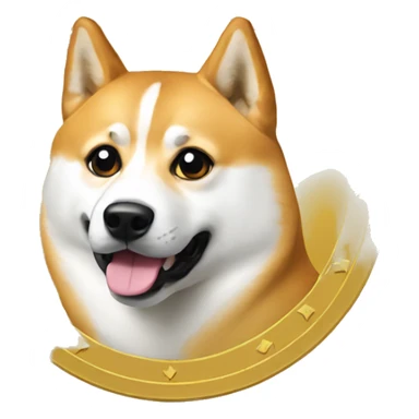 Doge coin sticker