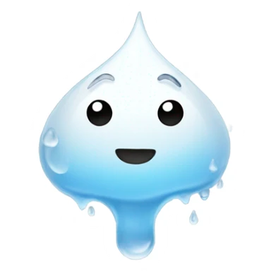 Water droplets emoji but the water droplets are white sticker