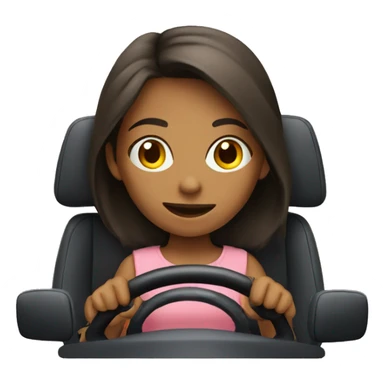 Girl driving  sticker